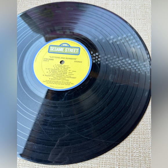 Sesame Street - Letters and Numbers Too - Sesame Street Children’s LP -Fair/Poor - Picture 4 of 8